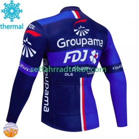 Fdj Groupama Radtrikot Winter Thermal Fleece 2024